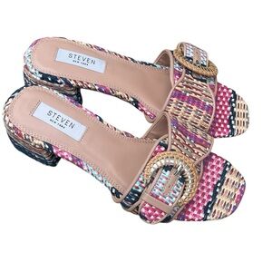 Steven New York Blythe Sandal, Size 6.5, Multicolored, EUC